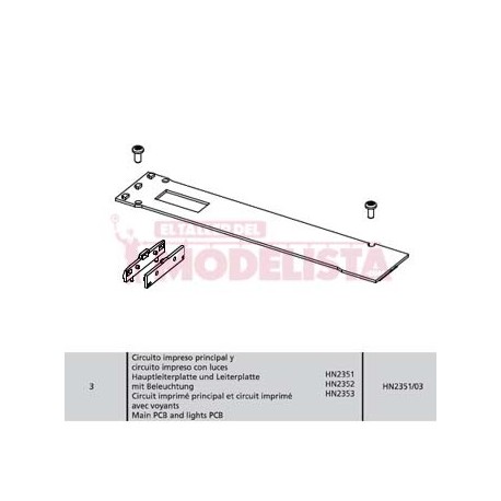 PCB principal e PCB leve, RENFE 591.