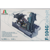 Reprodução do cockpit de um F-104 G. escala 1/12. | Caixa danificada.