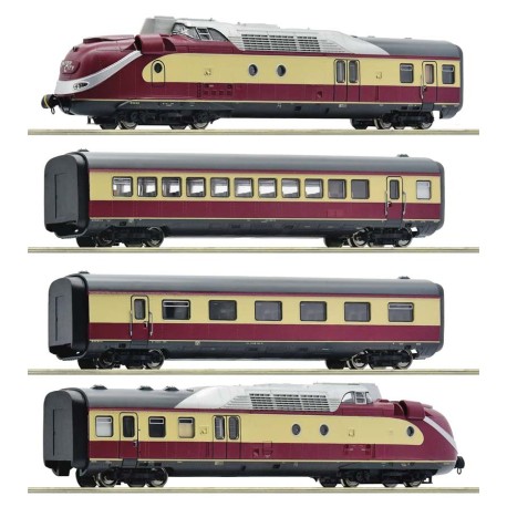 Conjunto de 4 peças: "602 series multiple unit, DB".