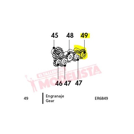 Engrenagem para 353/354.