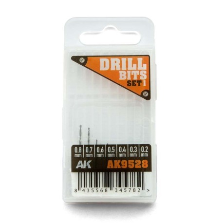 Set de brocas 0.2 a 0.8 mm.