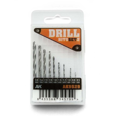 Set de brocas 0.5 a 3.0 mm.