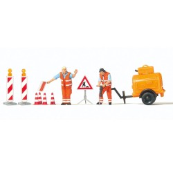 Road construction workers.