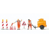 Road construction workers.