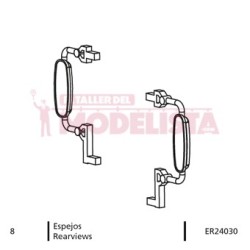 Conjunto de espelhos RENFE 316.