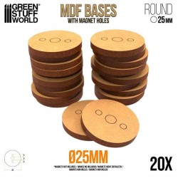 Bases redondas, 25 mm (x20).