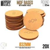 Bases redondas, 32 mm (x20).