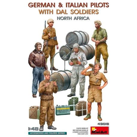 Deutsche und italienische Piloten mit DAL-Soldaten.