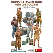 Pilotos alemães e italianos com soldados DAL.