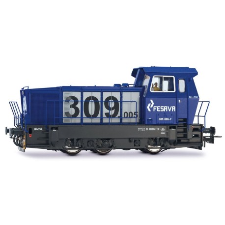 Diesel locomotive FESAVA 309. Sound.