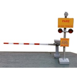 Level crossing barriers.