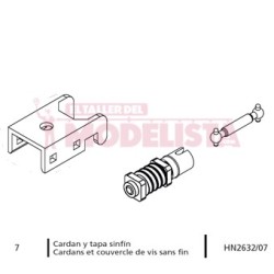 Universal shafts and worm gear cover for RENFE 321 locomotives.