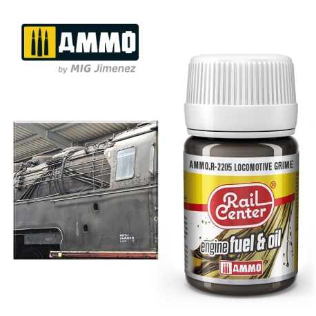 Locomotive Dirt, 35 ml. Centre de rail.