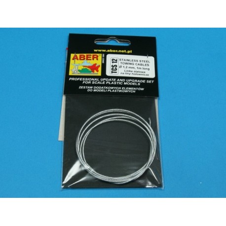 Cable de acero trenzado. 1,2 mm.