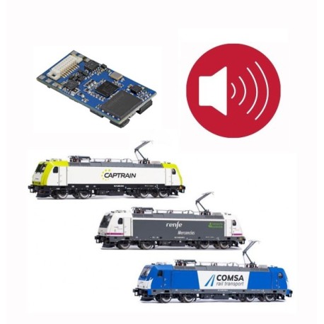 Decoder con suono per locomotiva RENFE 253. 21 spilli.