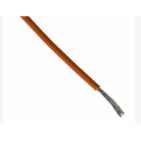 Câble orange de 1 mm. Rouleau de 10 mètres.