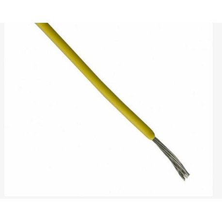 Câble jaune de 1 mm. Rouleau de 10 mètres.