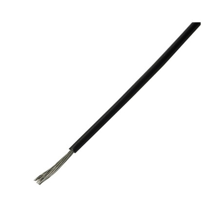 Câble noir de 1 mm. Rouleau de 10 mètres.