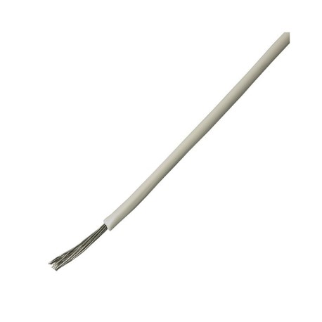 Câble blanc de 1 mm. Rouleau de 10 mètres.