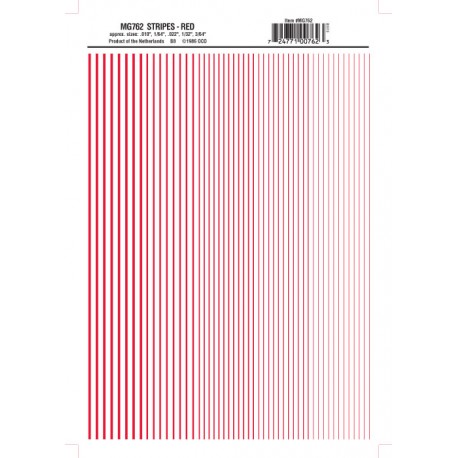 Transferibles: tiras rojas. WOODLAND MG762